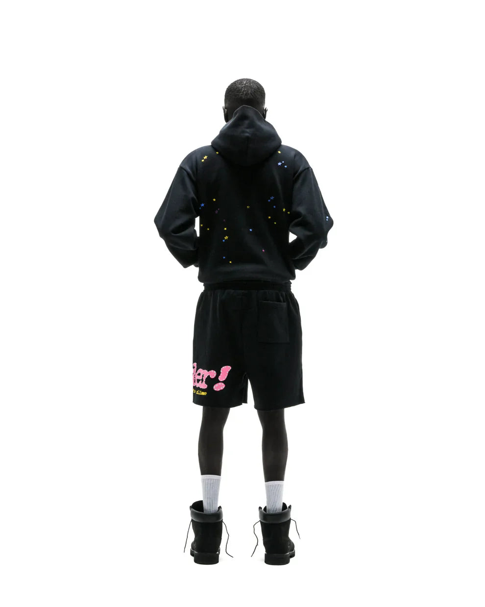 Sp5der Black Punk V2 Zip Hoodie